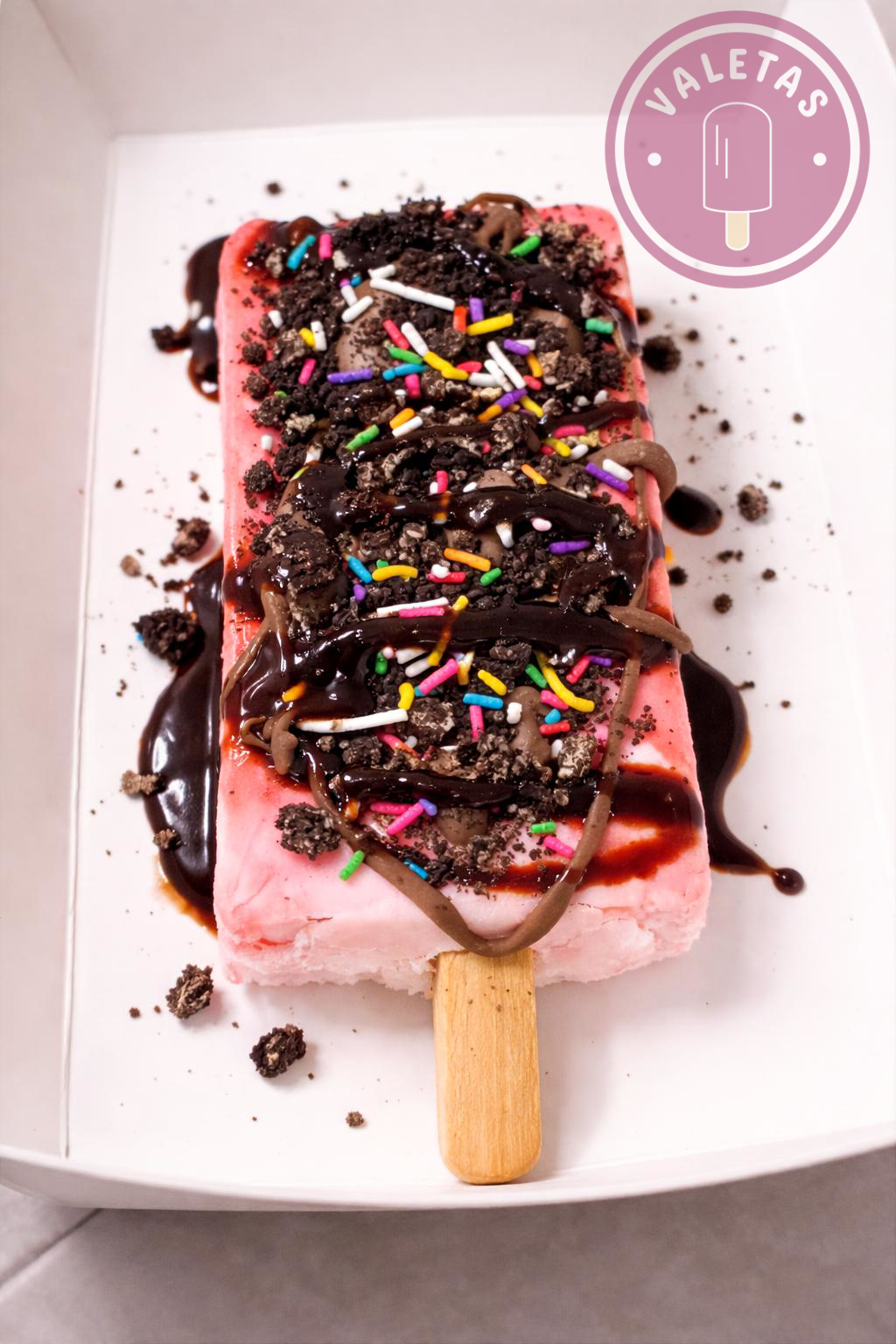 Paletas con toppings